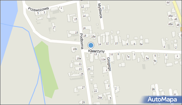 Opole, Katarzyny, 15, mapa Opola