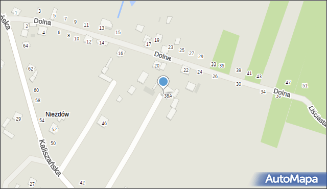 Opole Lubelskie, Kaliszańska, 38B, mapa Opole Lubelskie