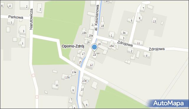 Opolno-Zdrój, Kasztanowa, 14, mapa Opolno-Zdrój