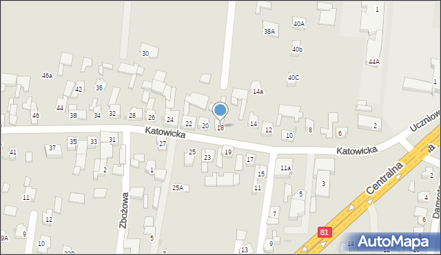 Orzesze, Katowicka, 18, mapa Orzesze