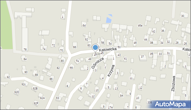 Orzesze, Katowicka, 47, mapa Orzesze