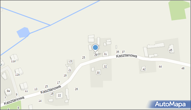 Orzeszyn, Kasztanowa, 29, mapa Orzeszyn