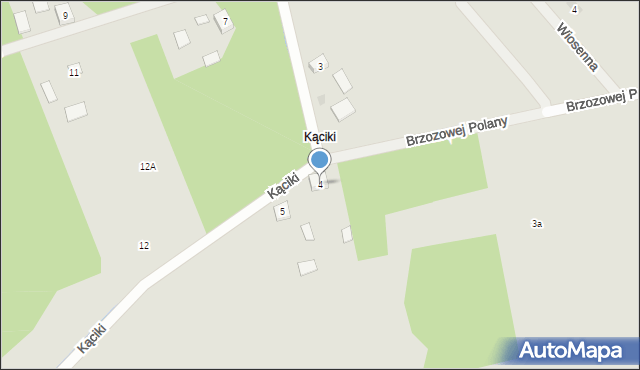 Osieck, Kąciki, 4, mapa Osieck