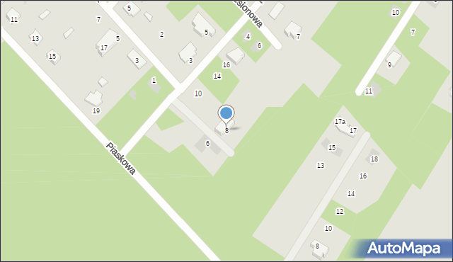 Ostrów Mazowiecka, Kalinowa, 8, mapa Ostrów Mazowiecka