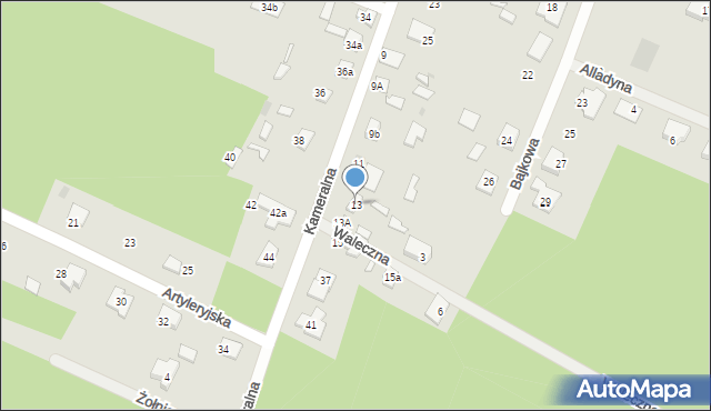 Ostrów Mazowiecka, Kameralna, 13, mapa Ostrów Mazowiecka