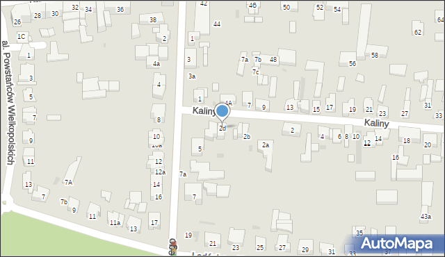 Ostrów Wielkopolski, Kaliny, prof., 2d, mapa Ostrów Wielkopolski