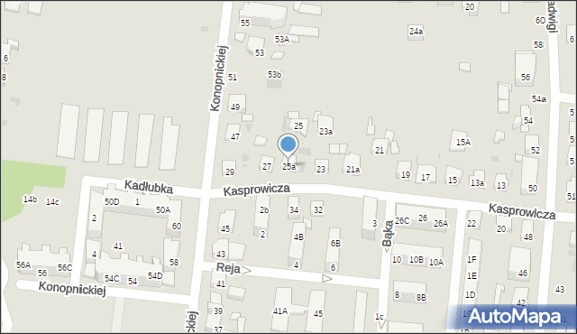 Ostrów Wielkopolski, Kasprowicza Jana, 25a, mapa Ostrów Wielkopolski