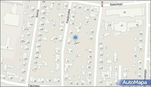 Ostrów Wielkopolski, Kasprzaka Marcina, 14A, mapa Ostrów Wielkopolski