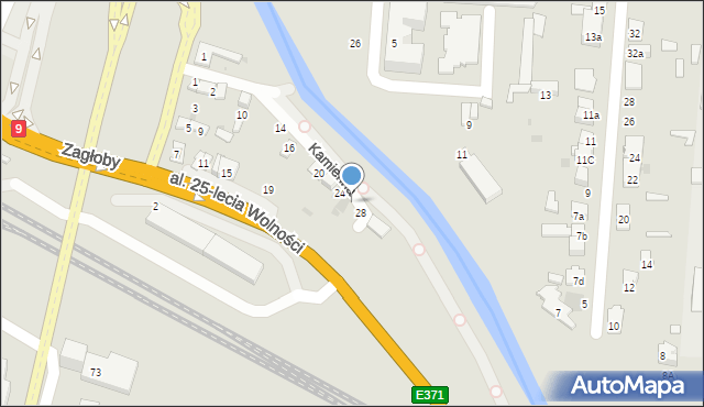 Ostrowiec Świętokrzyski, Kamienna, 26, mapa Ostrowiec Świętokrzyski