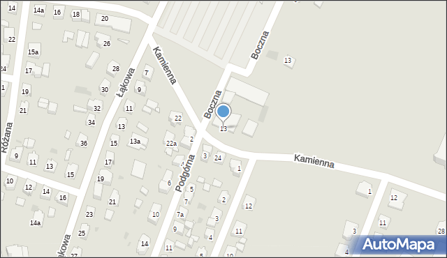 Ostrzeszów, Kamienna, 13, mapa Ostrzeszów