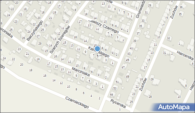 Ostrzeszów, Kamińskiego Aleksandra, dh., 5, mapa Ostrzeszów