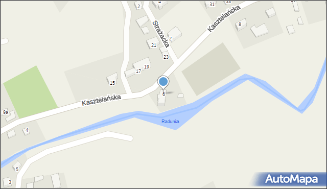 Ostrzyce, Kasztelańska, 6, mapa Ostrzyce