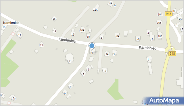 Oświęcim, Kamieniec, 5, mapa Oświęcimia