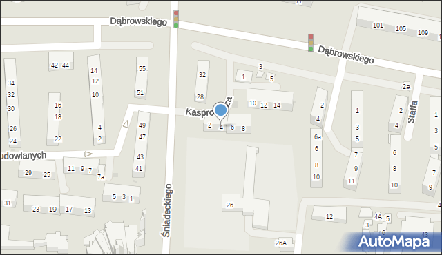 Oświęcim, Kasprowicza Jana, 4, mapa Oświęcimia