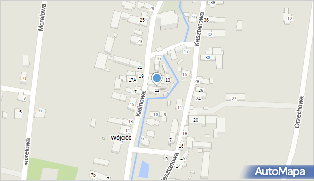 Otmuchów, Kalinowa, 12, mapa Otmuchów