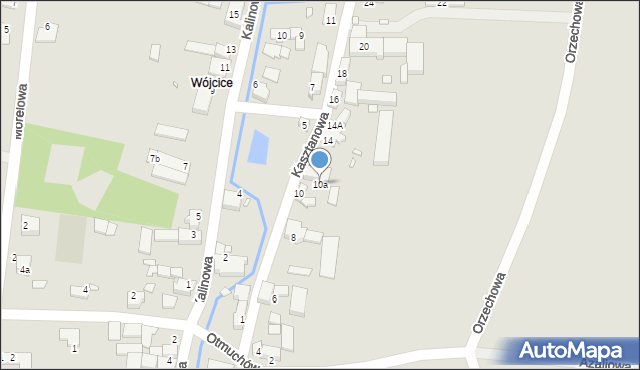 Otmuchów, Kasztanowa, 10a, mapa Otmuchów