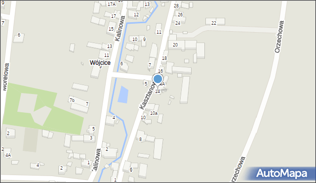 Otmuchów, Kasztanowa, 14, mapa Otmuchów