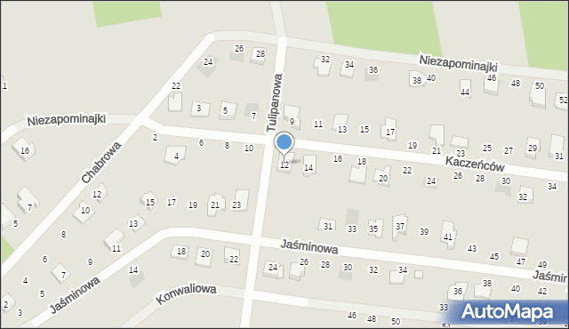 Otwock, Kaczeńców, 12, mapa Otwock