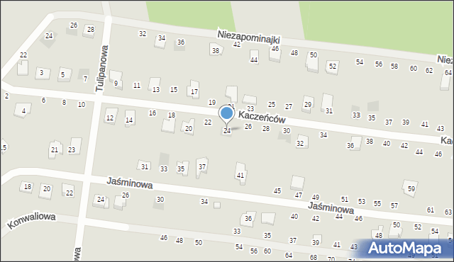 Otwock, Kaczeńców, 24, mapa Otwock