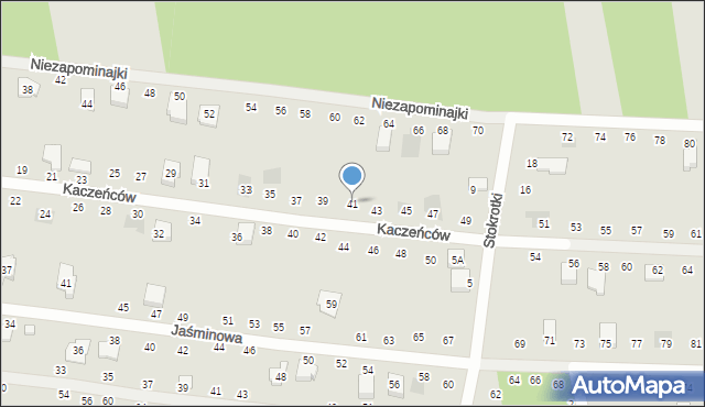 Otwock, Kaczeńców, 41, mapa Otwock