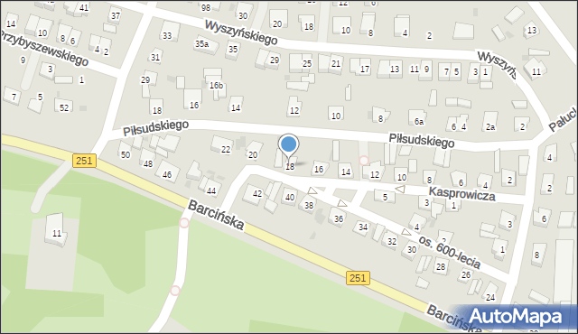 Pakość, Kasprowicza Jana, 18, mapa Pakość