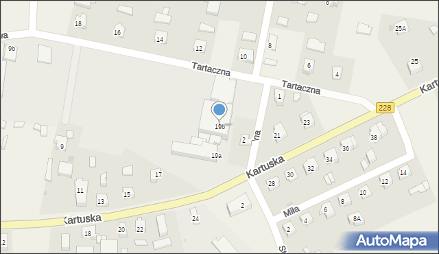 Parchowo, Kartuska, 19b, mapa Parchowo