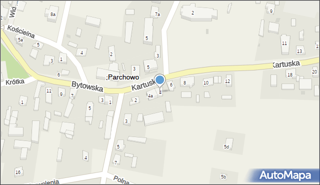 Parchowo, Kartuska, 4, mapa Parchowo