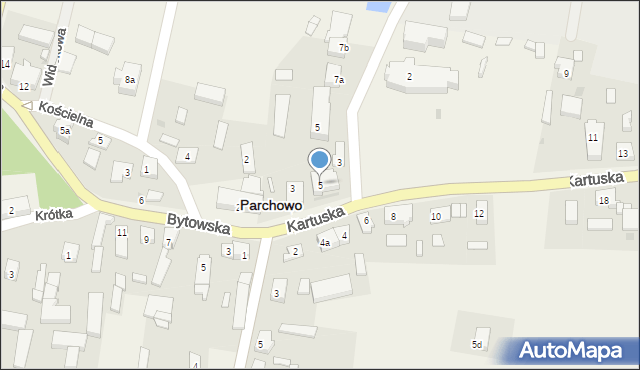 Parchowo, Kartuska, 5, mapa Parchowo