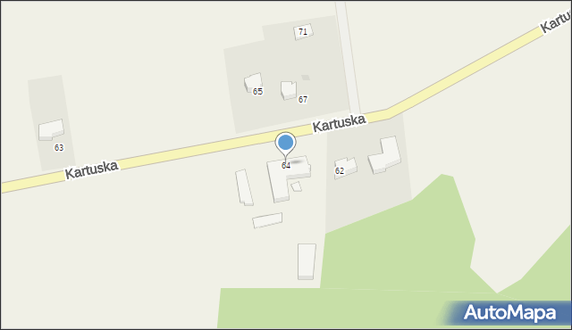 Parchowo, Kartuska, 64, mapa Parchowo