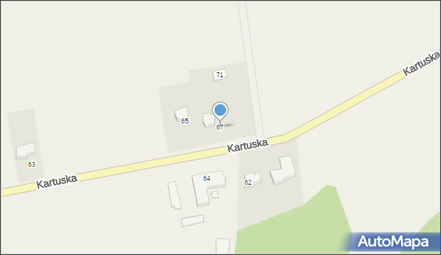 Parchowo, Kartuska, 67, mapa Parchowo