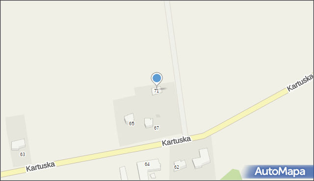 Parchowo, Kartuska, 71, mapa Parchowo