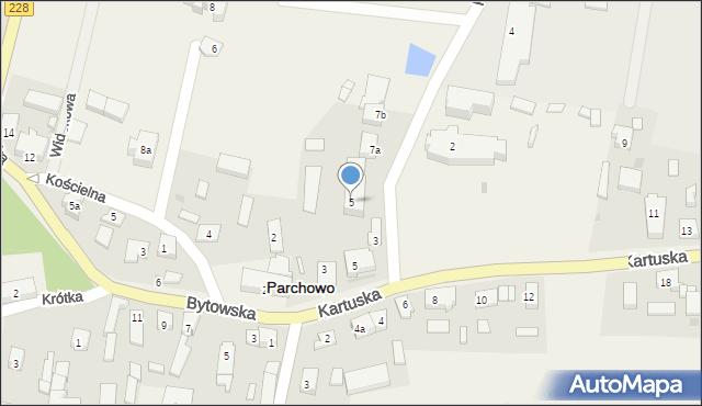 Parchowo, Kasztanowa, 5, mapa Parchowo