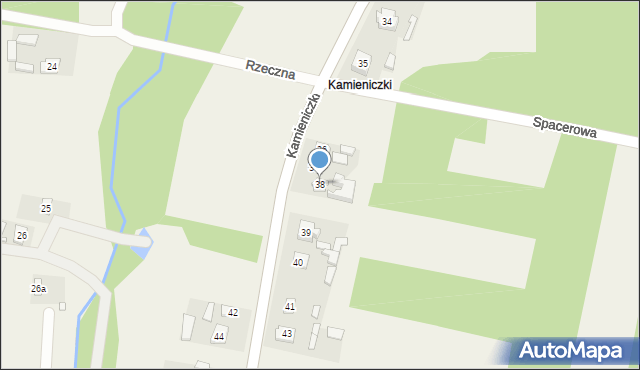 Parszów, Kamieniczki, 38, mapa Parszów