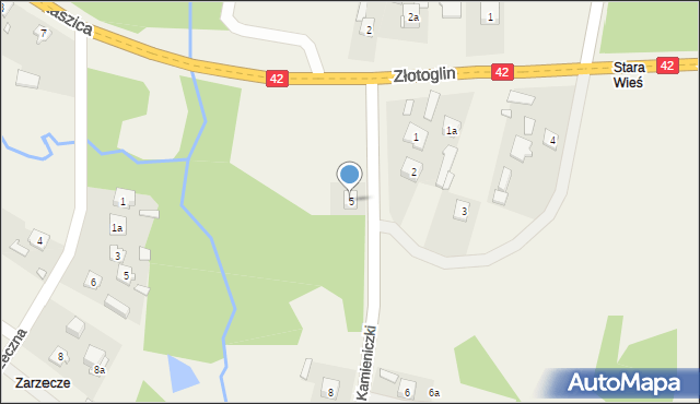 Parszów, Kamieniczki, 5, mapa Parszów