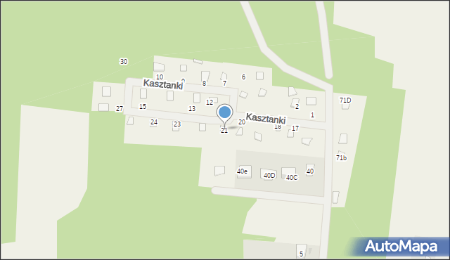 Pasikonie, Kasztanki, 21, mapa Pasikonie