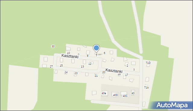 Pasikonie, Kasztanki, 7, mapa Pasikonie