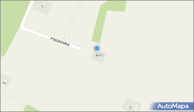 Paszkówka, Kalwaryjska, 89, mapa Paszkówka