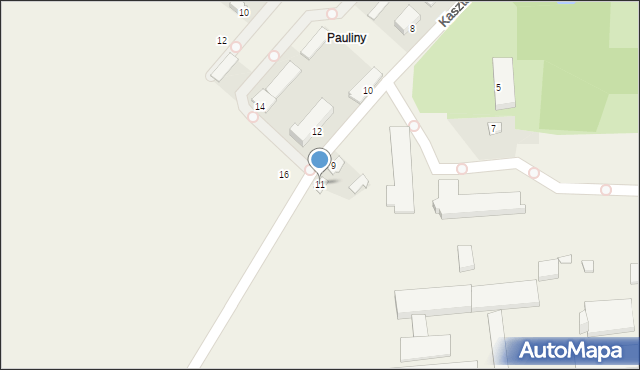 Pauliny, Kasztanowa, 11, mapa Pauliny