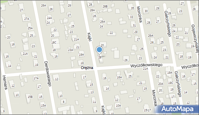 Piaseczno, Kajki Michała, 18, mapa Piaseczno