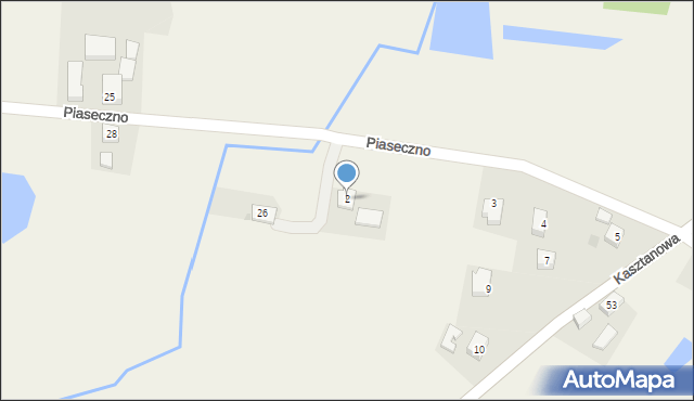 Piaseczno, Kasztanowa, 2, mapa Piaseczno