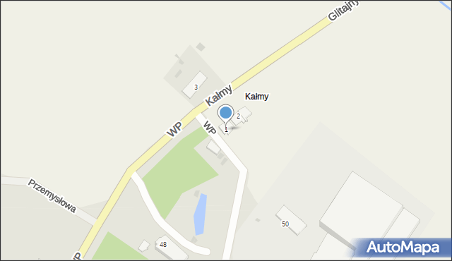 Piaskowiec, Kałmy, 1, mapa Piaskowiec