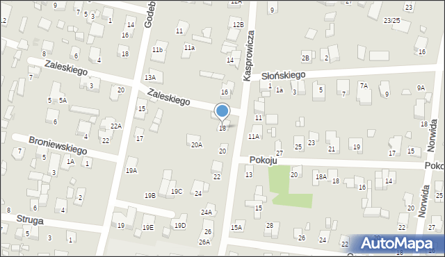 Piastów, Kasprowicza Jana, 18, mapa Piastów