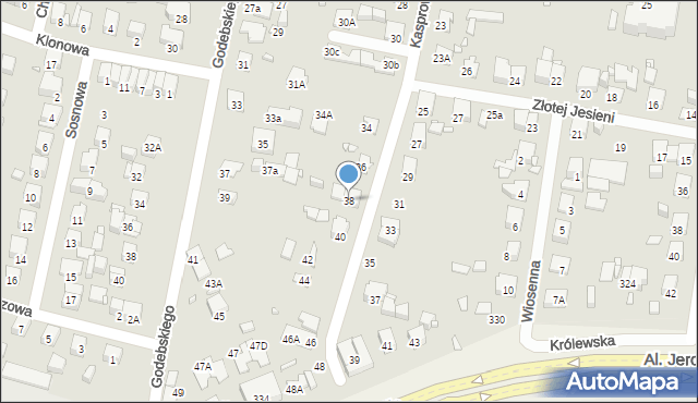 Piastów, Kasprowicza Jana, 38, mapa Piastów