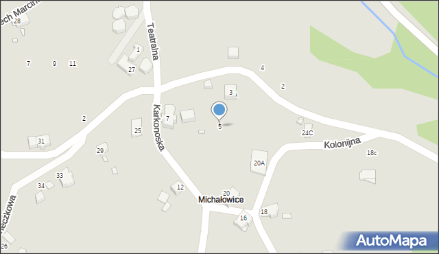 Piechowice, Karkonoska, 5, mapa Piechowice