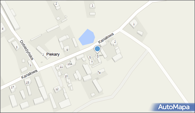 Piekary, Kanałowa, 3, mapa Piekary