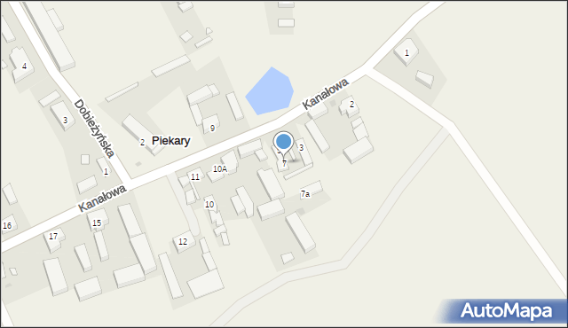 Piekary, Kanałowa, 7, mapa Piekary