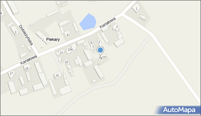 Piekary, Kanałowa, 7a, mapa Piekary