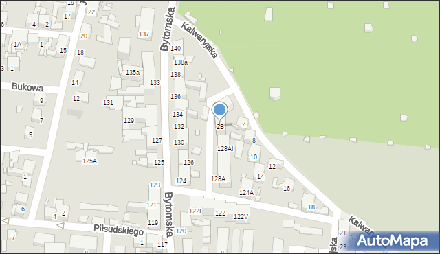 Piekary Śląskie, Kalwaryjska, 2B, mapa Piekary Śląskie