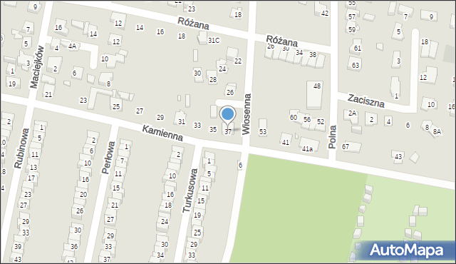 Piekary Śląskie, Kamienna, 37, mapa Piekary Śląskie