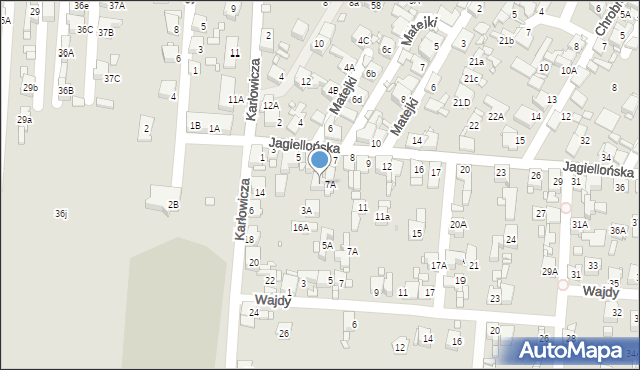 Piekary Śląskie, Karłowicza Mieczysława, 14a, mapa Piekary Śląskie